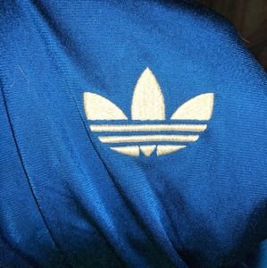 Adidas Track Jacket in Satin Royal Blue